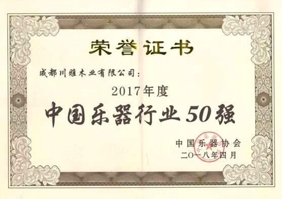 2017年度中国乐器行业50强